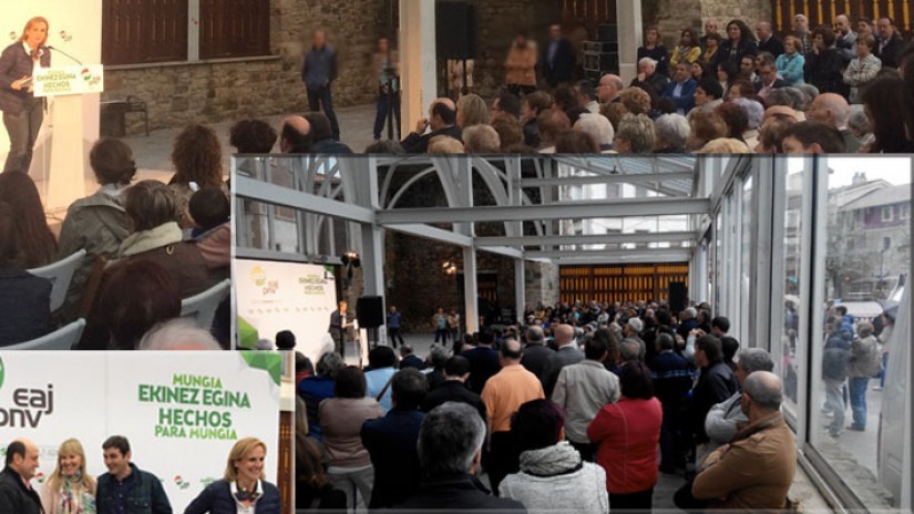 EAJ-PNV de Mungia ha presentado su programa  en un mitin celebrado el 14 de mayo en Andra Mari Gunea