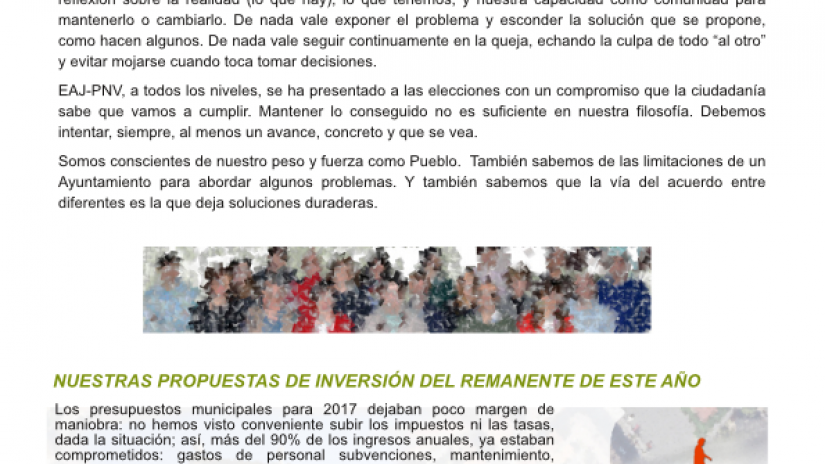 EAJ-PNV de Mungia ha publicado la revista Mungian Herrigintzan