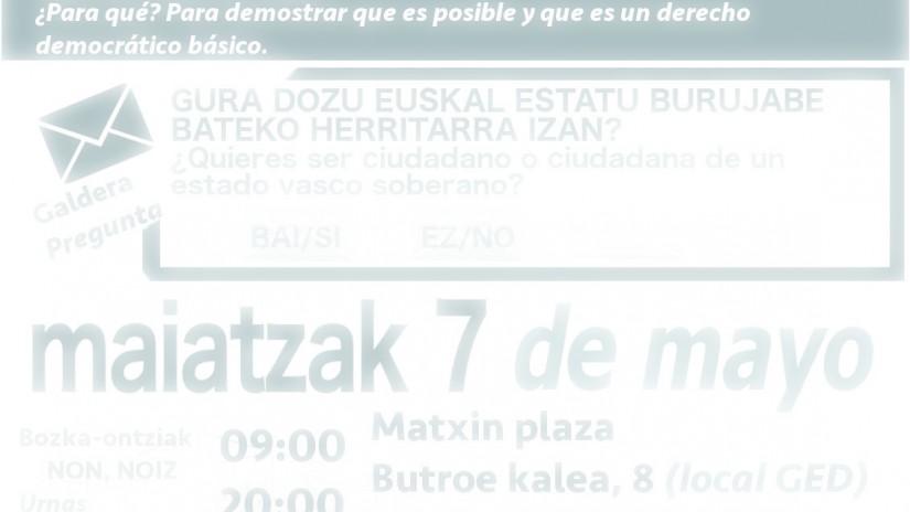 La consulta del 7 de mayo por el derecho a decidir.