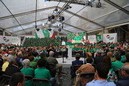 Bilbao. Mitina Arriaga plaza. Andoni Ortuzar, Iñigo Urkullu,   Aitor Esteban, Joseba Agirretxea, Mikel Legarda